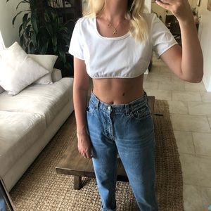 1970s Vintage White Crop!